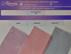 Tiul półsztywny - granatowy