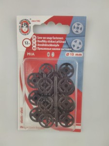 napy zatrzaski plastikowe czarne 12 szt