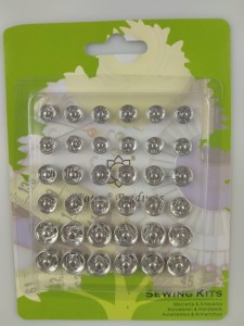 napy zatrzaski metalowe srebrne