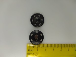 napy zatrzaski metalowe czarne 17 mm