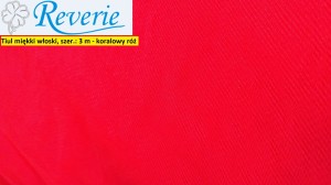 Tiul miękki włoski koralowy róż