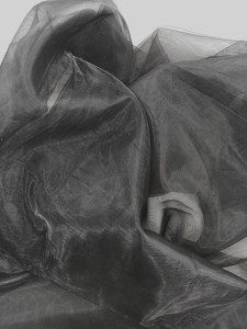 Organdyna / organza - czarna, szer.: 3m