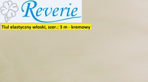 Tiul elastyczny włoski kremowy