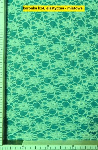 Koronka k14 - miętowa
