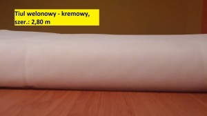 Tiul welonowy 2,8 m - kremowy