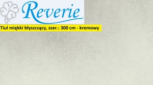 Tiul miękki błyszczący kremowy