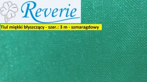 Tiul miękki błyszczący szmaragdowy
