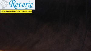 Tiul miękki włoski czarny