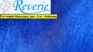 Tiul miękki błyszczący chabrowy